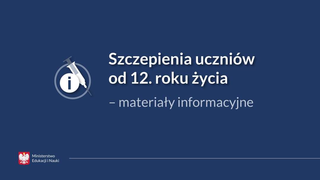 SZCZEPIENIA UCZNIÓW OD 12. ROKU ŻYCIA