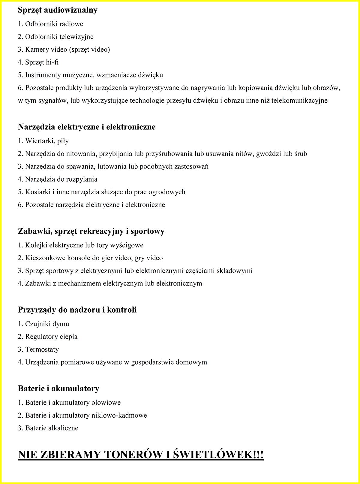 ZBIERAMY ELEKTROŚMIECI