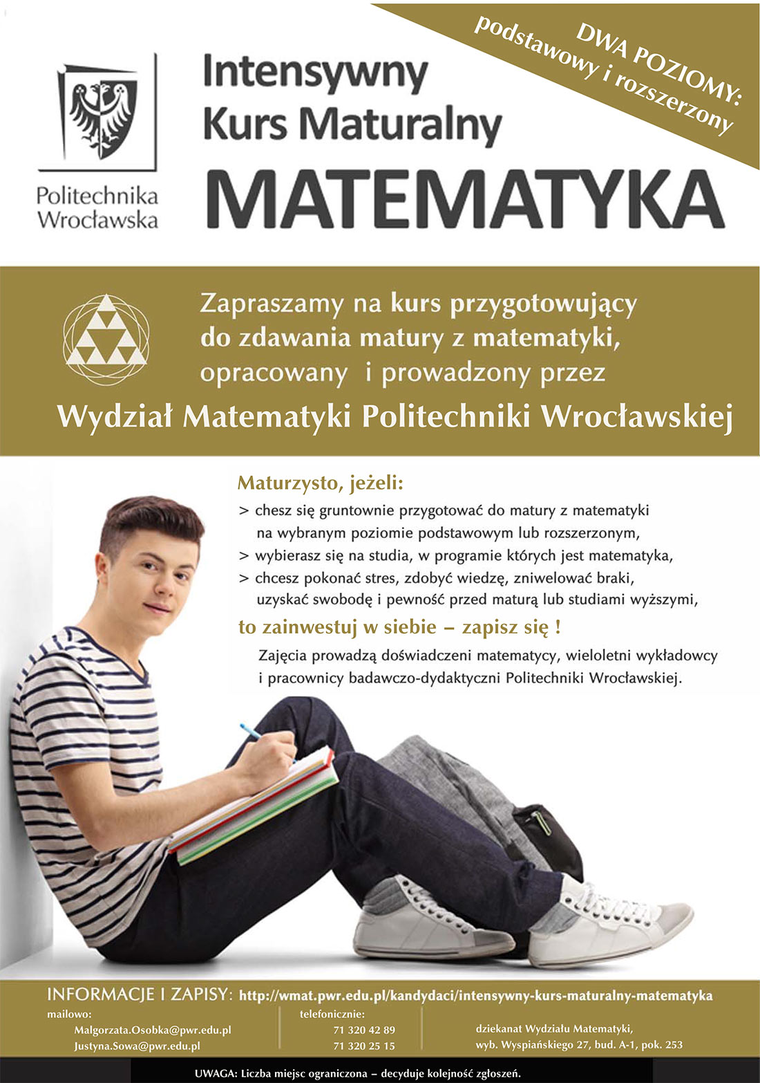 KURS Z MATEMATYKI DLA MATURZYSTÓW