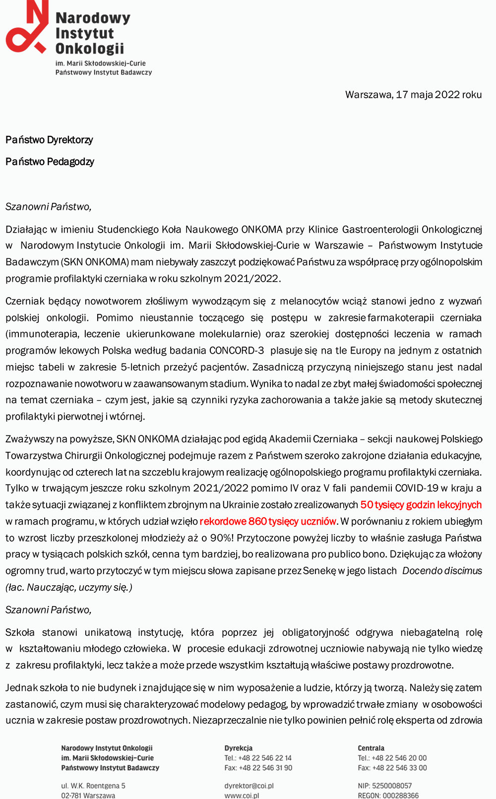 BO WASZE I NASZE ZDROWIE JEST NAJWAŻNIEJSZE