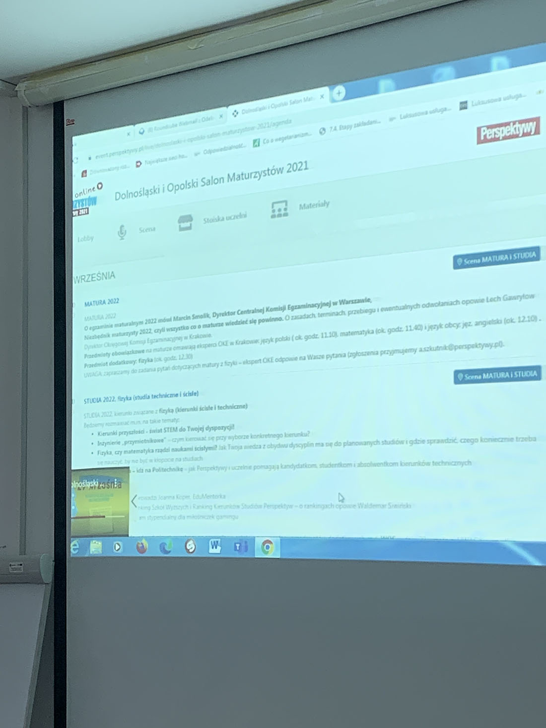 SALON MATURZYSTÓW PERSPEKTYWY 2021 ONLINE