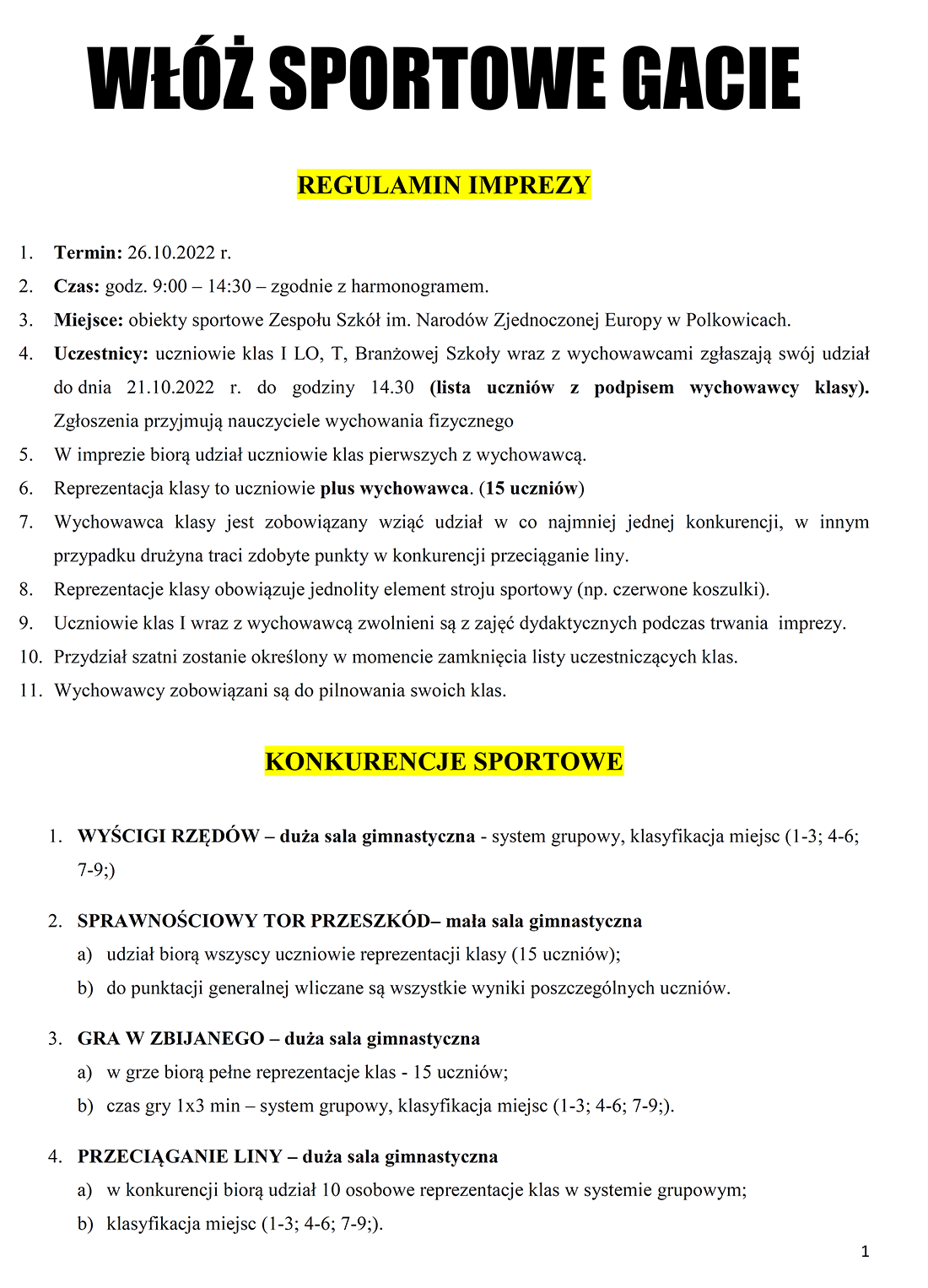 Sportowe gacie