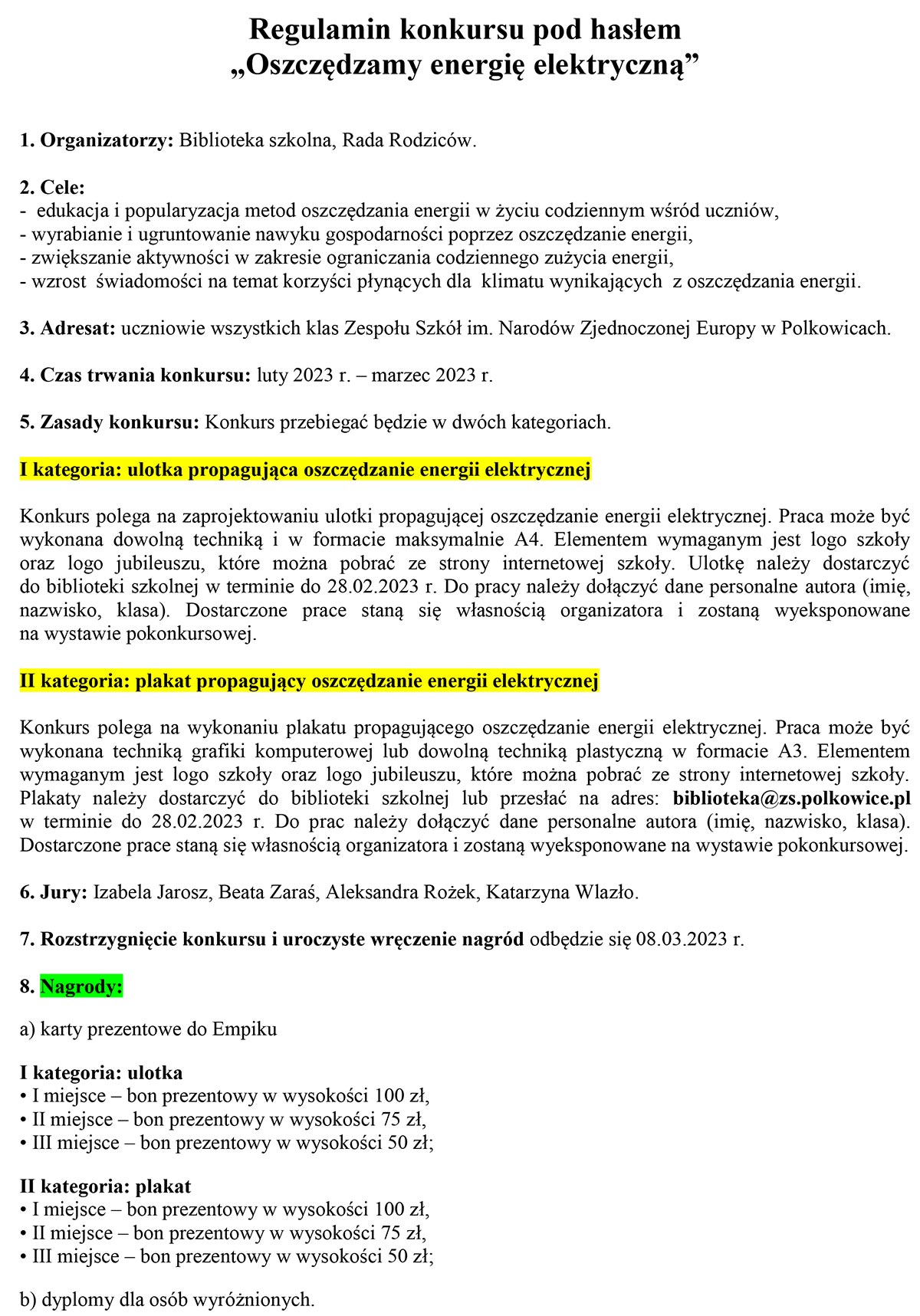 OSZCZĘDZAMY ENERGIĘ ELEKTRYCZNĄ