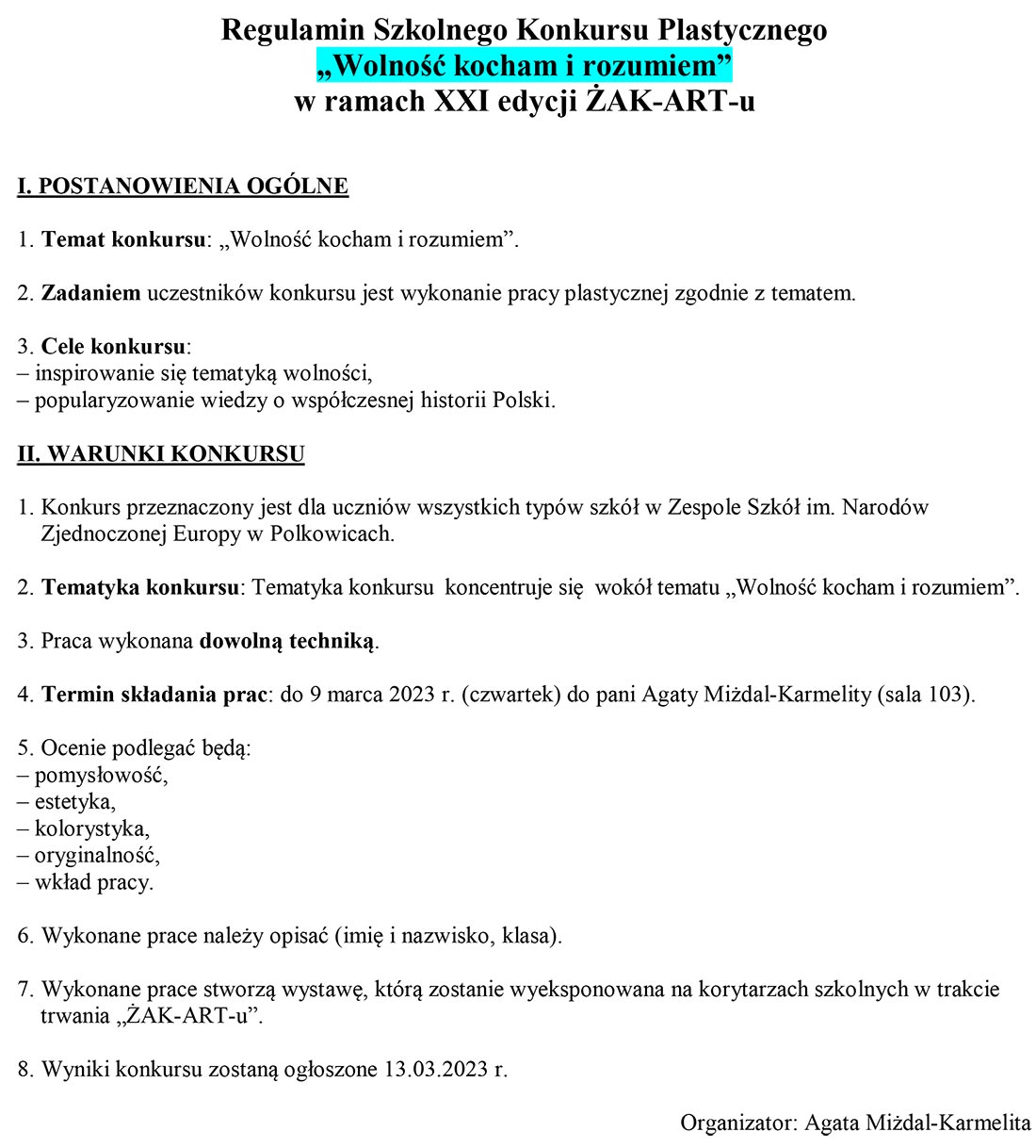 PLAN SZKOLNYCH WALENTYNEK