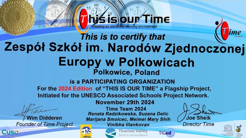 final Participating Organization Zespół Szkół im Poland